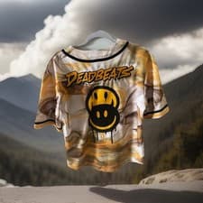 Smiley Baseball Jersey Deadbeats Stitched