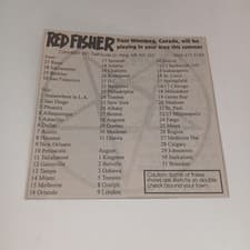 Red Fisher 1990s Hardcore Punk Tour Flyer Canada Winnipeg DIY Promo Concert Ad