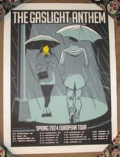 The Gaslight Anthem 2024 European Tour Poster