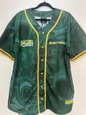 Electric Forest 2024 Baseball Jersey Green