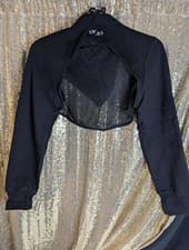 Extreme Cropped Hoodie With Mesh Black