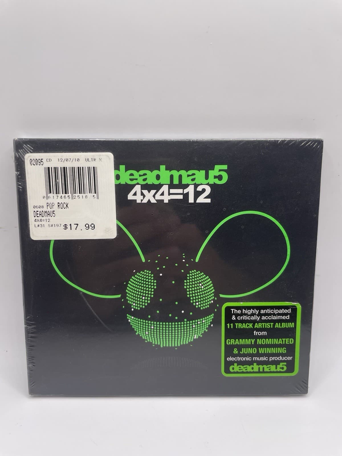 4x4=12 [Digipak] By Deadmau5 (CD, Dec-2010, Mau5trap) - New !