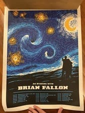 Brian Fallon Starry Night 2019 European Tour Poster