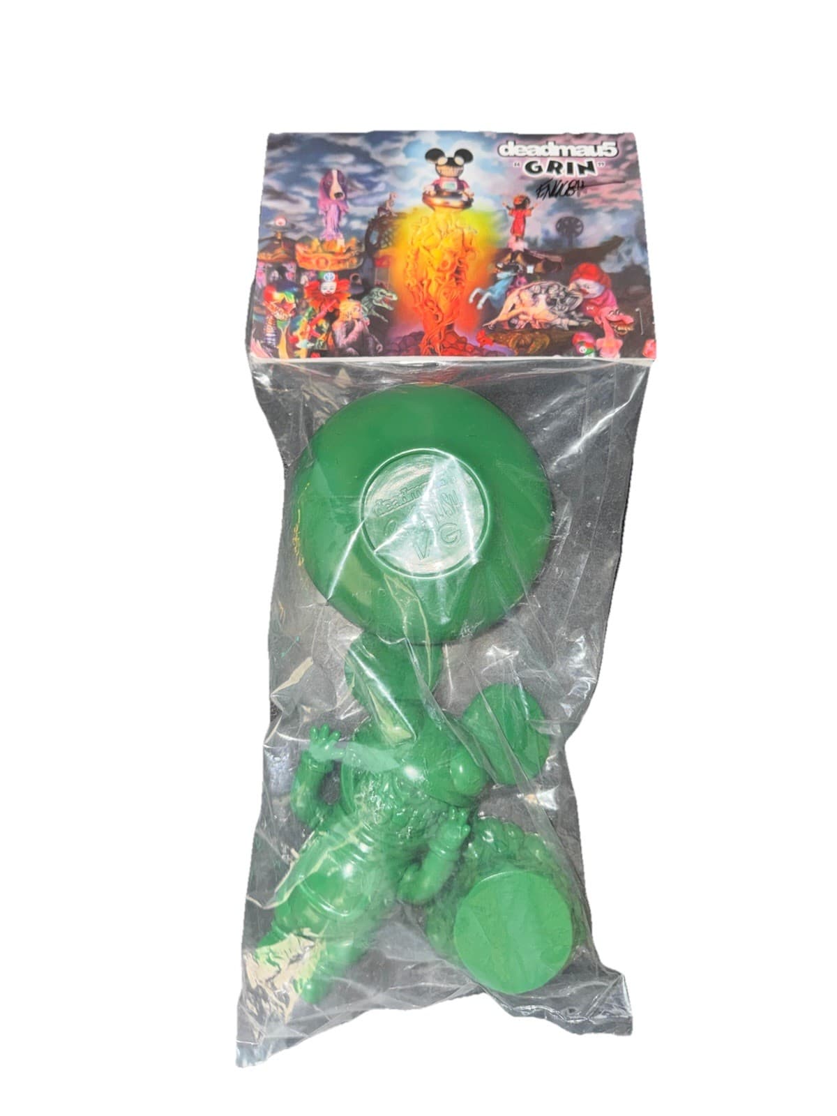 Ron English Popaganda Deadmau5 Grin Green Vinyl Figure Collectible