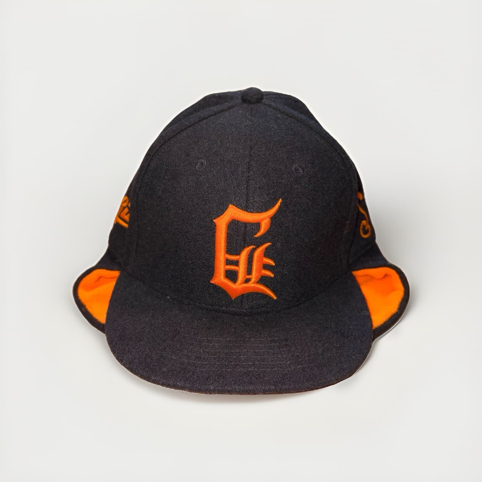 GRiZ Grassroots California Limited Edition Black Orange Ear Flap Snapback Hat