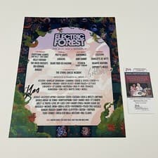 SUBTRONICS CLOZEE SIGNED ELECTRIC FOREST 11x1 PHOTO EDM DJ AUTOGRAPHED JSA COA